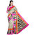 Mafatlal White Polycotton Printed Saree With Blouse