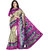 Mafatlal Cream Polycotton Printed Saree With Blouse