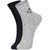DUKK Men's Navy Blue  Grey Ankle Length Cotton Lycra Socks (Pack of 2)