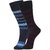 DUKK Men's Blue  Navy Blue Glean Length Cotton Lycra Socks (Pack of 2)