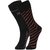 DUKK Men's Black Glean Length Cotton Lycra Socks (Pack of 2)