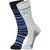 DUKK Men's Blue  Grey Glean Length Cotton Lycra Socks (Pack of 2)