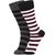 DUKK Men's Black  White Glean Length Cotton Lycra Socks (Pack of 2)