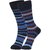 DUKK Men's Blue Glean Length Cotton Lycra Socks (Pack of 2)