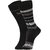 DUKK Men's Black Glean Length Cotton Lycra Socks (Pack of 2)