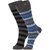 DUKK Men's Black  Grey Glean Length Cotton Lycra Socks (Pack of 2)