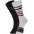 DUKK Men's Black  Grey Glean Length Cotton Lycra Socks (Pack of 2)