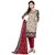 Minu Suits Dam Beige Cotton Printed Salwar Suits Fully Unstitched Dress material