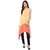 Janasya Women's Peach Indo Western Crepe Kurti