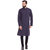 Even Grey Cotton Long Casual Kurta for Men