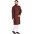 Even Maroon Cotton Long Casual Kurta for Men