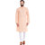 Even Peach Cotton Long Casual Kurta for Men