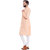 Even Peach Cotton Long Casual Kurta for Men