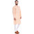 Even Peach Cotton Long Casual Kurta for Men