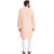 Even Peach Cotton Long Casual Kurta for Men