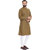 Even Yellow Polyester Long Casual Kurta for Men