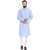 Even Blue Cotton Long Casual Kurta for Men