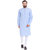Even Blue Cotton Long Casual Kurta for Men