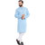 Even Blue Cotton Long Casual Kurta for Men