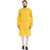 Even Yellow Cotton Long Casual Kurta for Men