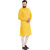 Even Yellow Cotton Long Casual Kurta for Men