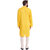 Even Yellow Cotton Long Casual Kurta for Men