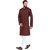 Even Maroon Cotton Long Casual Kurta for Men