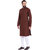Even Maroon Cotton Long Casual Kurta for Men