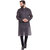 Even Grey Cotton Long Casual Kurta for Men