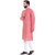 Even Red Cotton Long Casual Kurta for Men