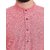 Even Red Cotton Long Casual Kurta for Men