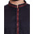 Even Black Cotton Long Casual Kurta for Men