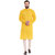 Even Yellow Cotton Long Casual Kurta for Men