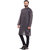 Even Grey Cotton Long Casual Kurta for Men