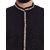 Even Black Cotton Long Casual Kurta for Men
