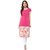 Janasya Pink Plain Crepe Straight Kurti