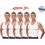 Rupa Jon Mens White Cotton Vests- Pack of 5