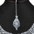 Sukkhi Sleek Rhodium plated AD Stone Necklace Set