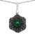 Johareez 8.72 Grams Green Color Stone & Marcasite Pendant