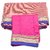 Kaarigar Red Net Self Design Saree With Blouse