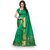 Anjali Fashion Green color Cotton Silk Floral Print Party wear Saree with Blouse Piece