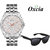 Oxcia Watch Round Dial Silver Metal Strap Men Quartz Watch