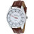 Oxcia Watch Round Dial Brown Leather Strap Men Quartz Watch