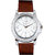 Oxcia Watch Round Dial Brown Leather Strap Men Quartz Watch
