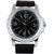 Oxcia Watch Round Dial Black Leather Strap Men Quartz Watch