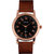 Oxcia Watch Round Dial Brown Leather Strap Men Quartz Watch