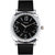 Oxcia Watch Round Dial Black Leather Strap Men Quartz Watch