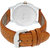 Oxcia Watch Round Dial Brown Leather Strap Men Quartz Watch