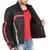 Cascara Full Sleeve solid Black with Red Men's Biker Jackets