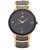 eglob Round Dail Gold And Silver Metal StrapMens Quartz Watch For Men
